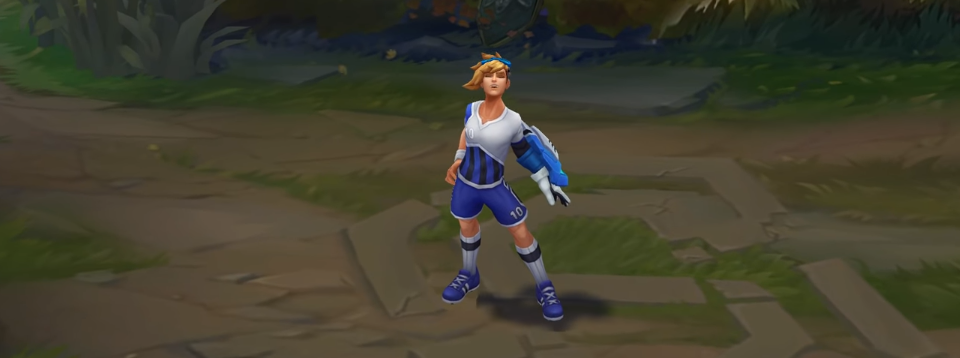 striker ezreal skin for league of legends ingame picture