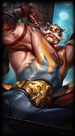 El Tigre Braum skin for League of Legends ingame picture splash art