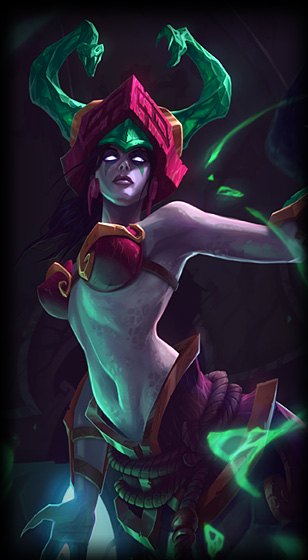 Jade Fang Cassiopeia skin for League of Legends ingame picture splash art