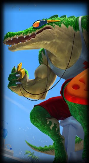 Pool Party Renekton skin for League of Legends ingame picture splash art