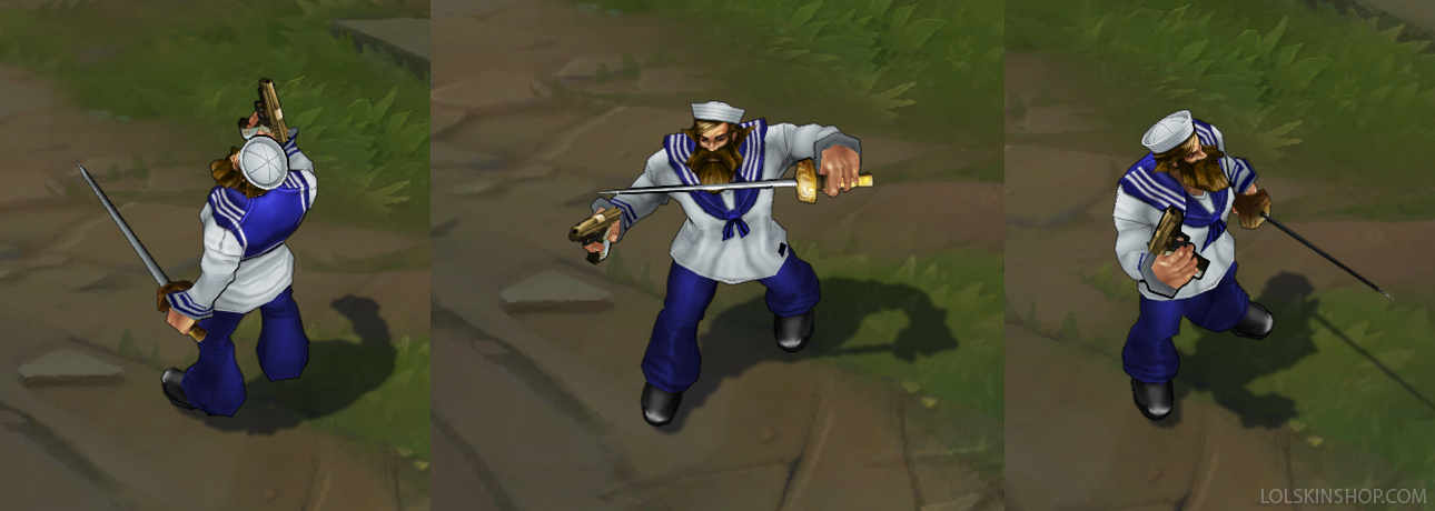 Sailor Gangplank, skin spotlight, Gangplank skins, lol gangplank, gangplank lol