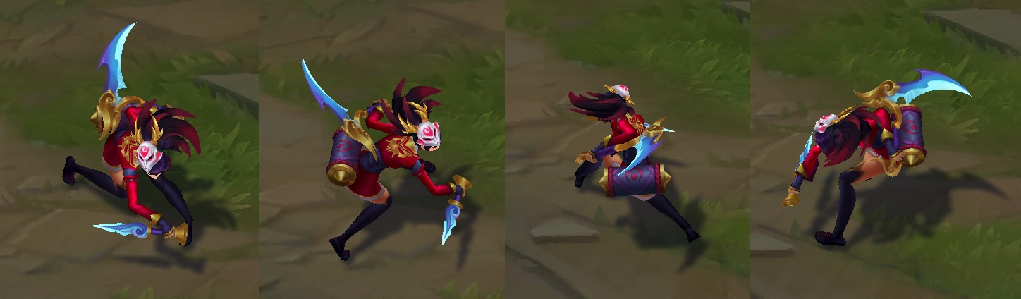 blood moon akali skin for league of legends ingame picture