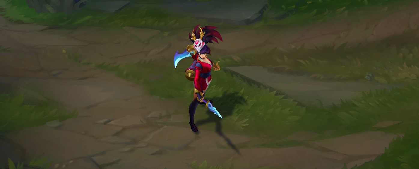 blood moon akali skin for league of legends ingame picture