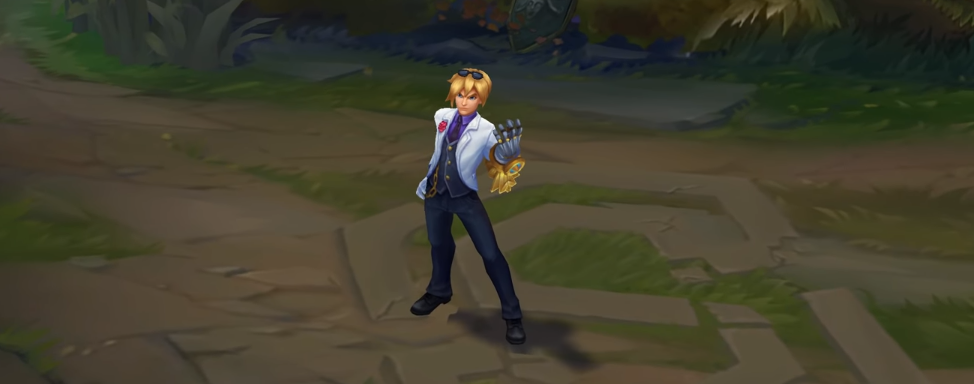 debonair ezreal skin for league of legends ingame picture