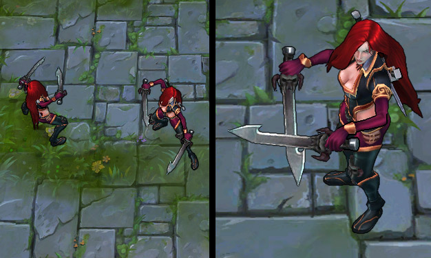 High Command Katarina skin for League of Legends ingame picture splash art.
