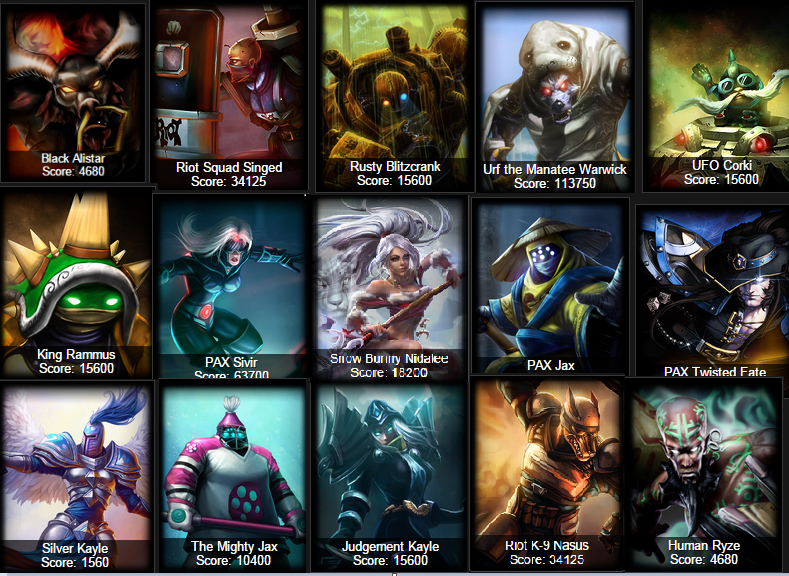 Rare League Of Legends Skins