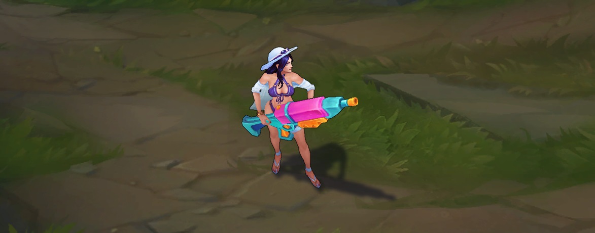 pool party caitlyn skin for league of legends ingame picture