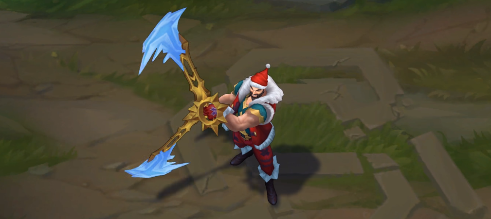 santa draven skin for league of legends ingame picture