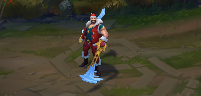 santa draven skin for league of legends ingame picture