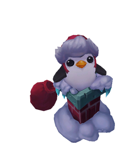 Santa Penguin Ward skin for league of legends ingame picture