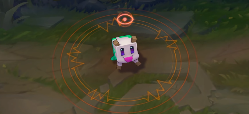 Pixel Arcade Poro ward skin for league of legends ingame picture