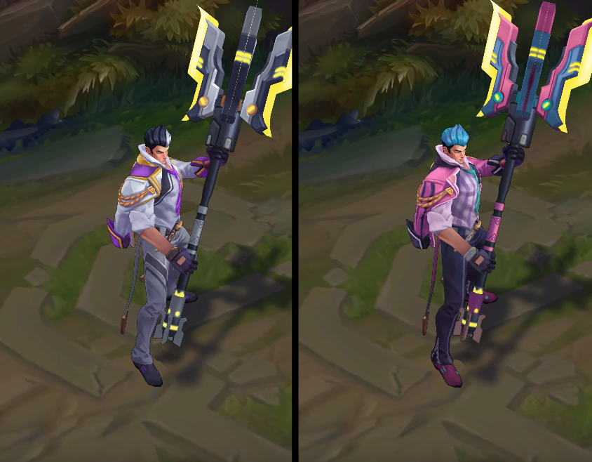 Battle Academia Jayce chroma skin  pack for league of legends ingame picture