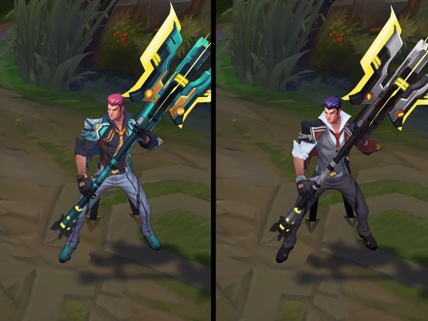 Battle Academia Jayce chroma skin pack for league of legends ingame picture
