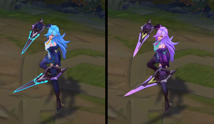Battle Academia Katarina chroma skin  pack for league of legends ingame picture
