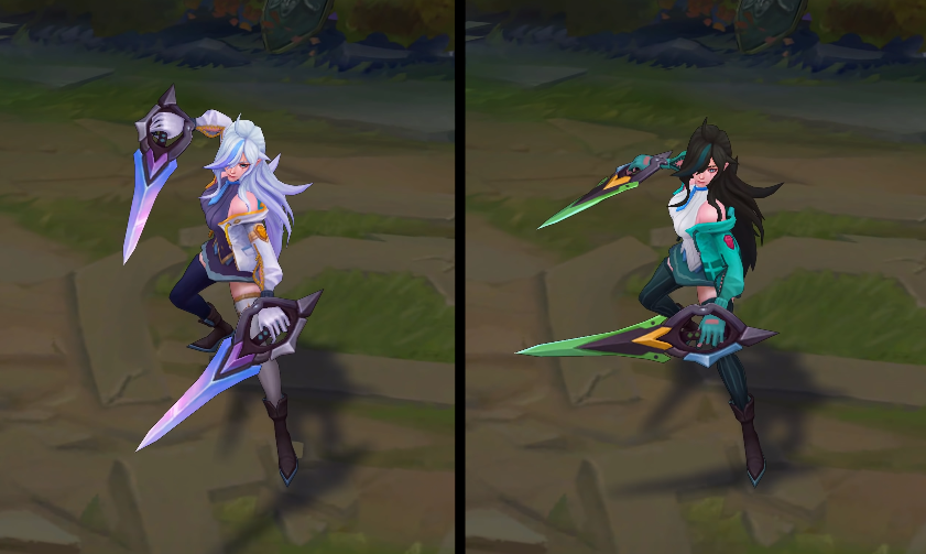 Battle Academia Katarina chroma skin  pack for league of legends ingame picture