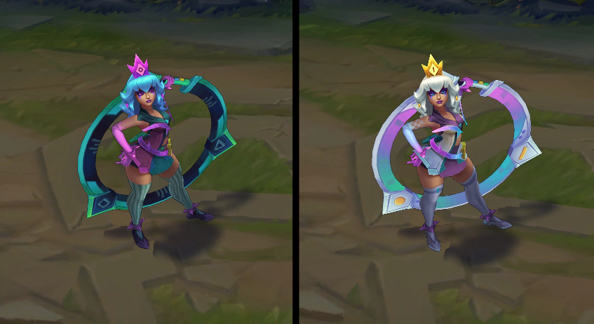 Battle Boss Qiyana chroma skin  pack for league of legends ingame picture