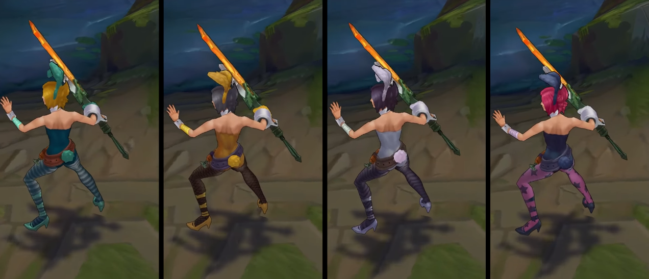 Battle Bunny riven chroma skin  pack for league of legends ingame picture