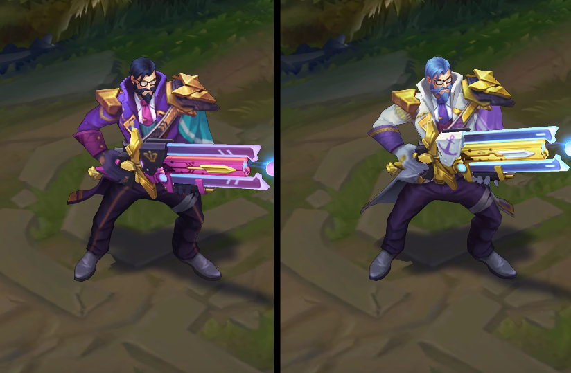 Battle professor Graves chroma skin pack for league of legends ingame picture