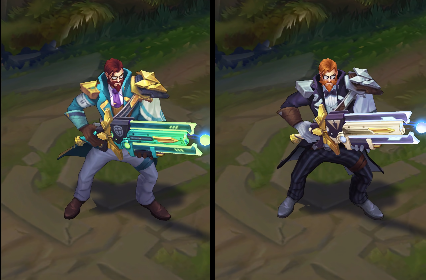 Battle professor Graves chroma skin pack for league of legends ingame picture
