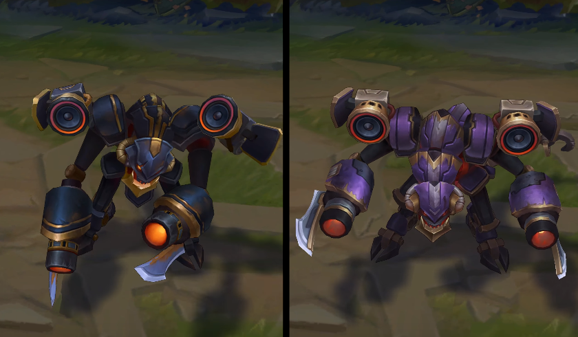 Battlecast Prime Cho'Gath chroma skin  pack for league of legends ingame picture
