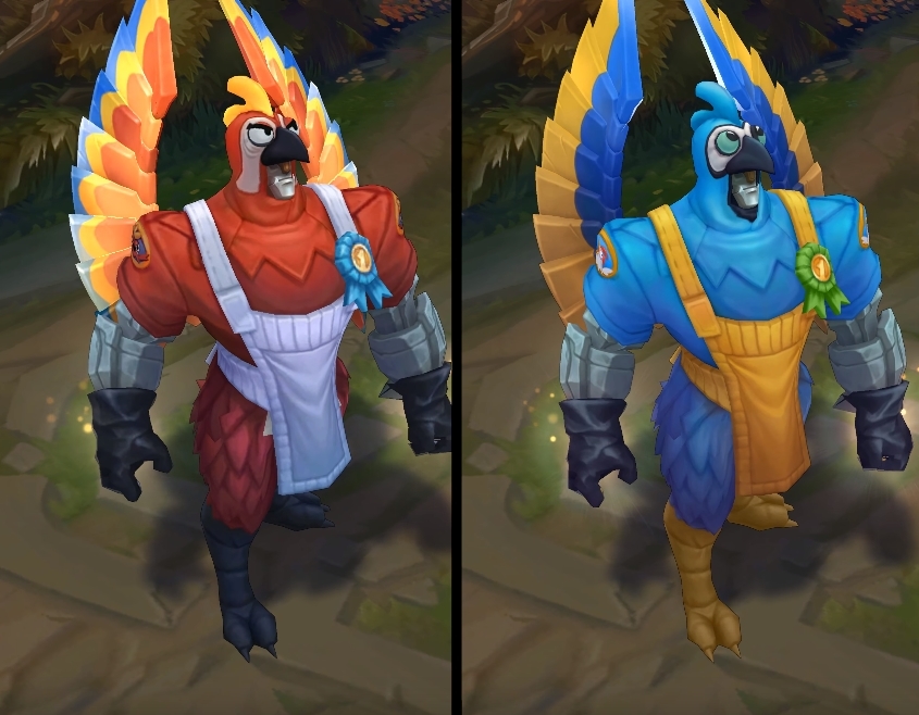 birdio chroma skin  pack for league of legends ingame picture