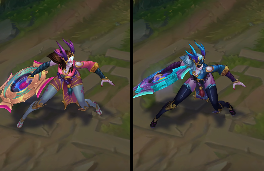 blood moon sivir chroma skin  pack for league of legends ingame picture