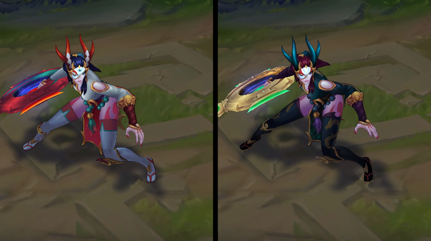blood moon sivir chroma skin pack for league of legends ingame picture