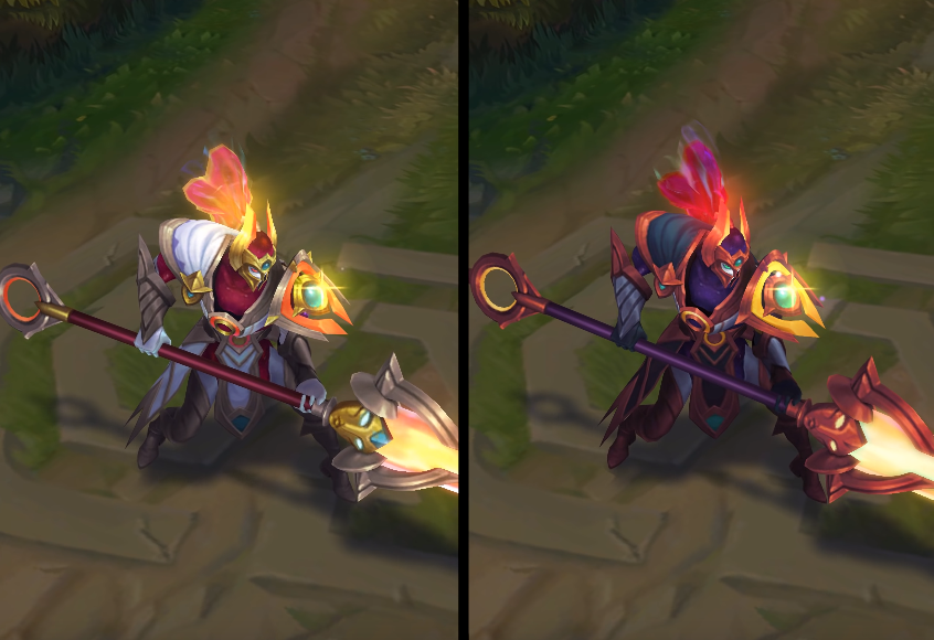 Cosmic Defender Xin Zhao chroma skin  pack for league of legends ingame picture