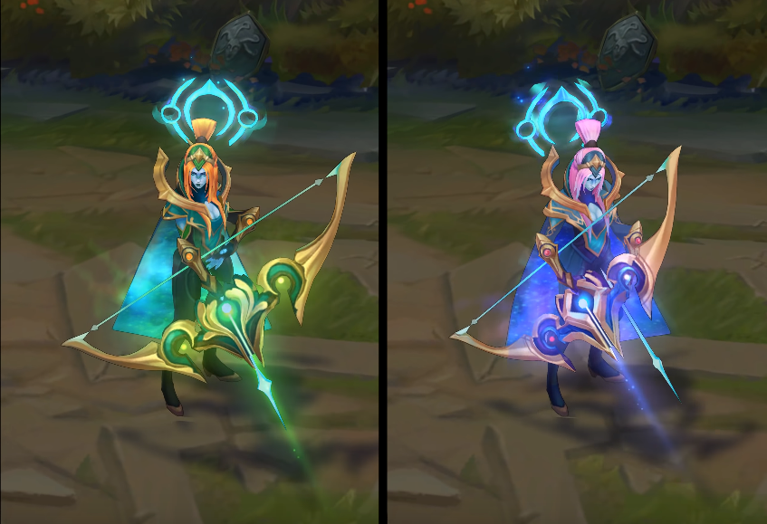 Cosmic Queen Ashe chroma skin  pack for league of legends ingame picture