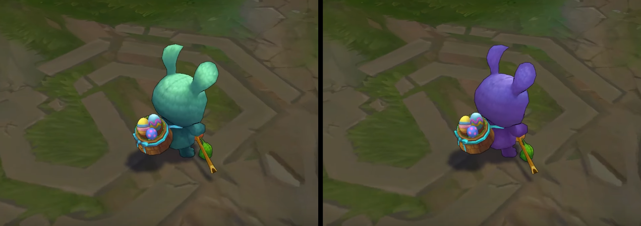 Cottontail Teemo chroma skin  pack for league of legends ingame picture