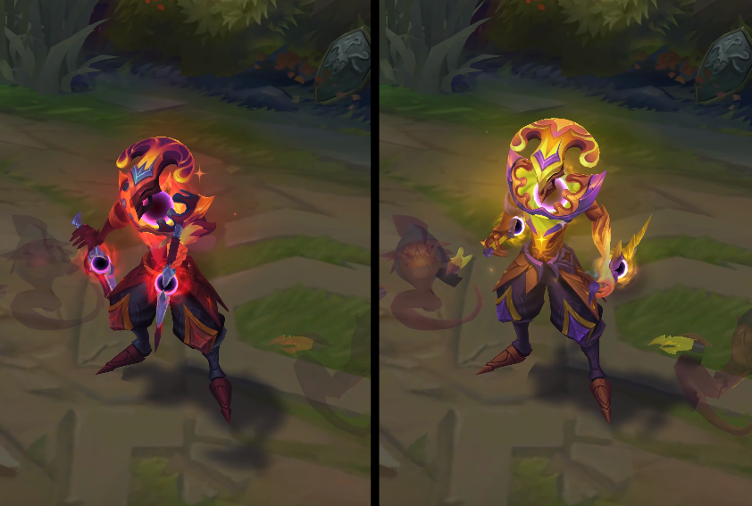 Dark Star Shaco chroma skin  pack for league of legends ingame picture