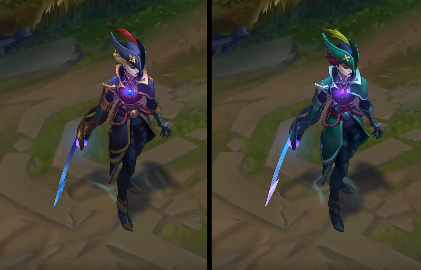 Dark Waters Diana chroma skin  pack for league of legends ingame picture