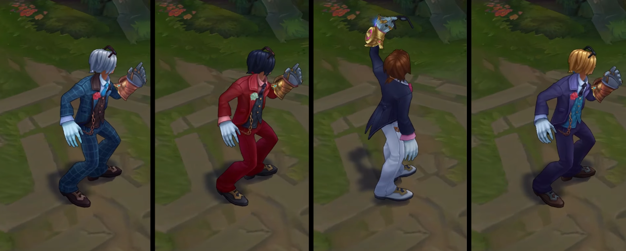 Debonair Ezreal chroma skin  pack for league of legends ingame picture