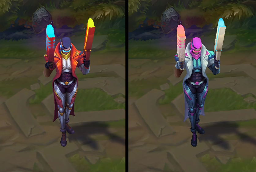 Demacian Vice Lucian chroma skin  pack for league of legends ingame picture