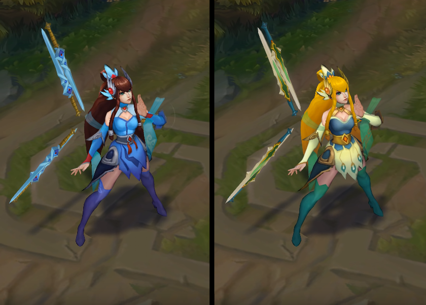 Divine Sword Irelia chroma skin  pack for league of legends ingame picture