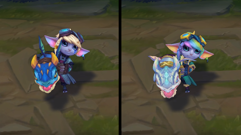 Dragon Trainer Tristana chroma skin  pack for league of legends ingame picture