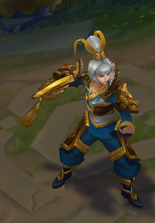 League of Legends showcases the new Dragonblade Riven skin