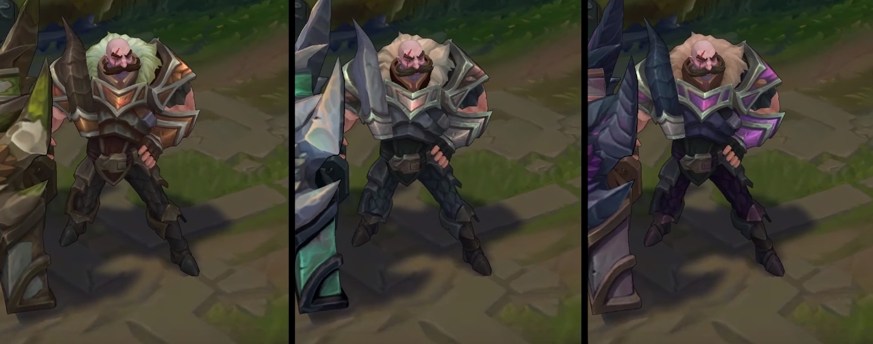 dragonslayer braum chroma skin  pack for league of legends ingame picture