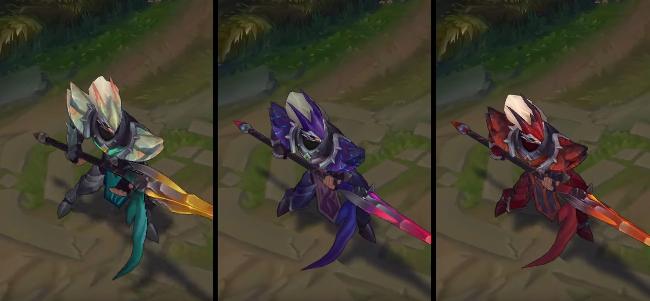 Dragonslayer Xin Zhao chroma skin  pack for league of legends ingame picture