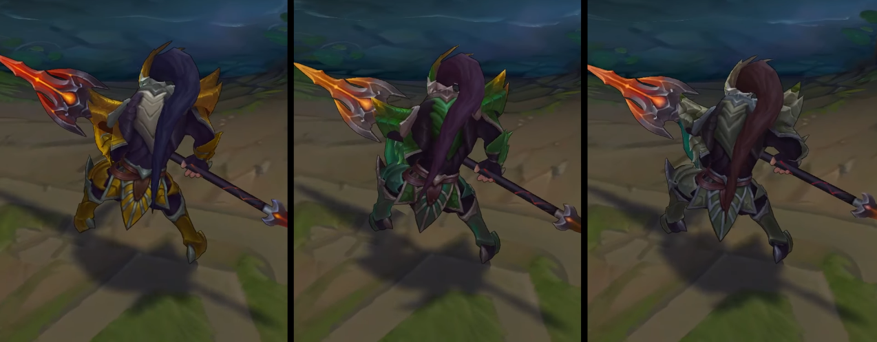 Dragonslayer Xin Zhao chroma skin  pack for league of legends ingame picture
