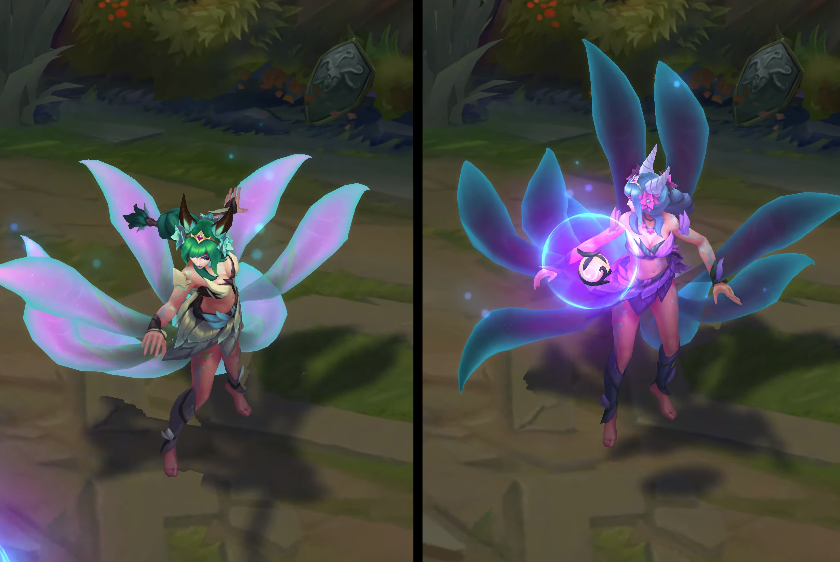 elderwood ahri chroma skin  pack for league of legends ingame picture