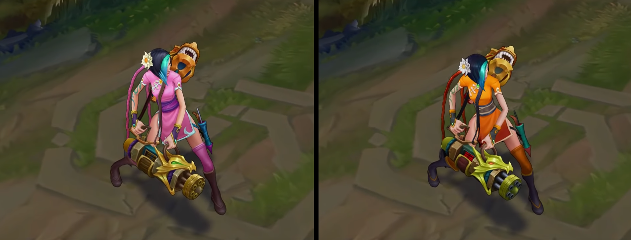firecracker jinx chroma skin  pack for league of legends ingame picture