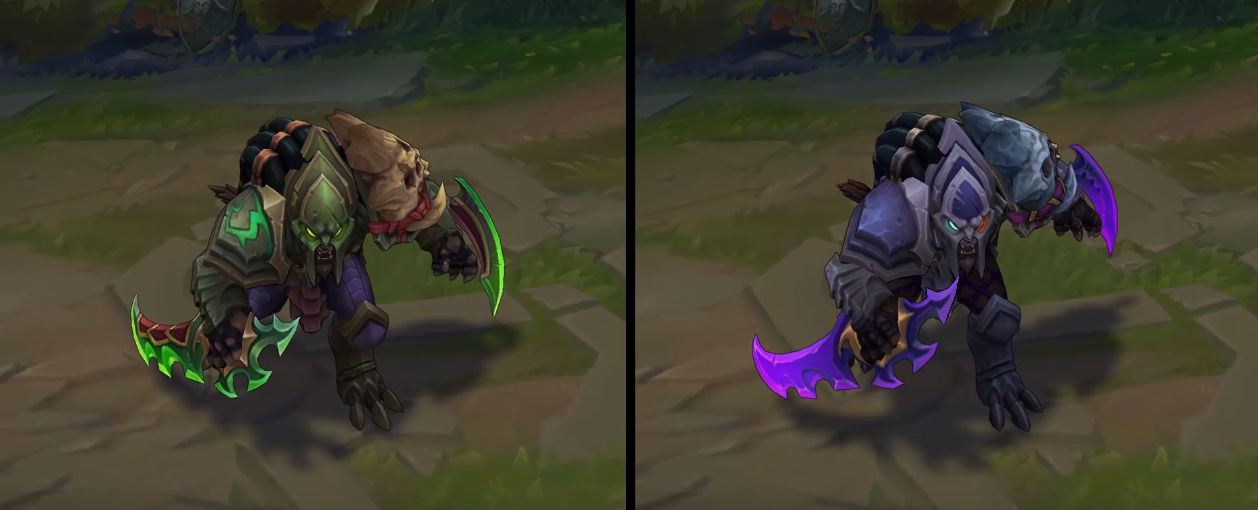 headhunter rengar chroma skin  pack for league of legends ingame picture
