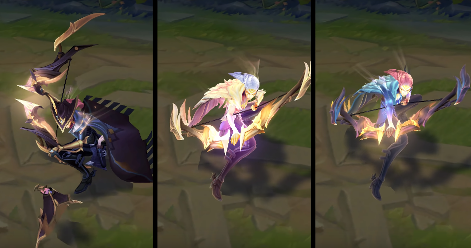 High Noon Ashe chroma skin  pack for league of legends ingame picture