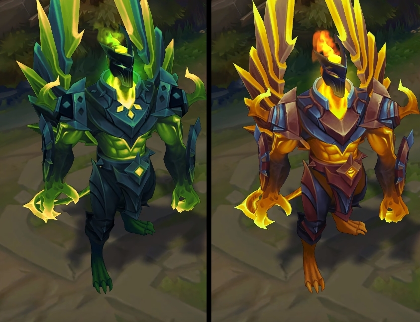 infernal galio chroma skin  pack for league of legends ingame picture