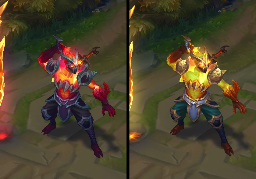 Infernal Shen chroma skin  pack for league of legends ingame picture