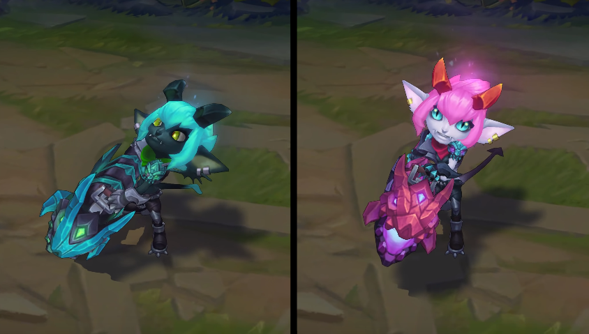Little Demon Tristana chroma skin  pack for league of legends ingame picture