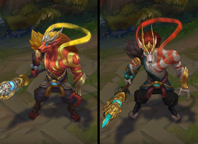 Lunar Guardian Nasus chroma skin  pack for league of legends ingame picture