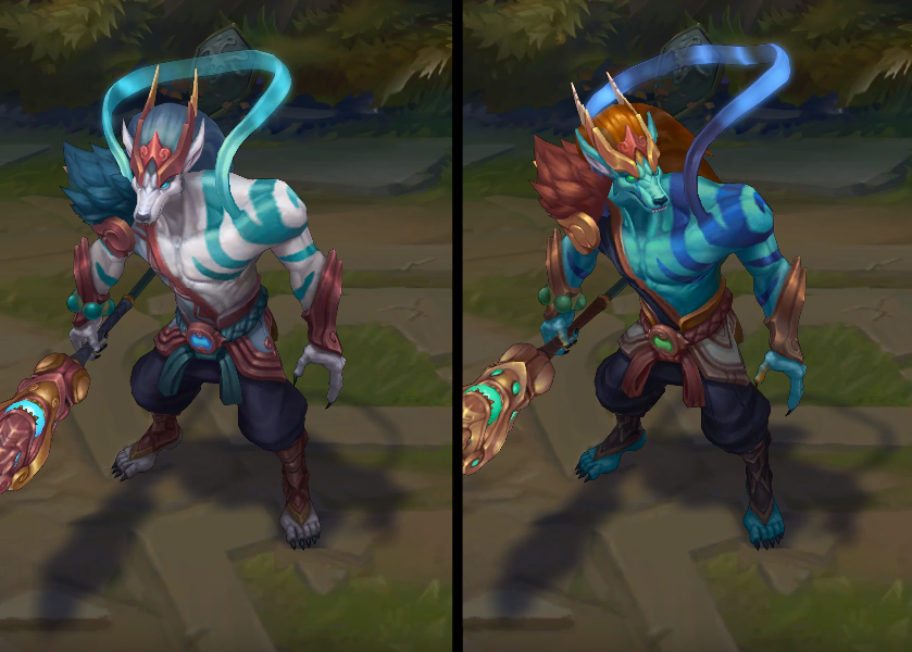 Lunar Guardian Nasus chroma skin  pack for league of legends ingame picture