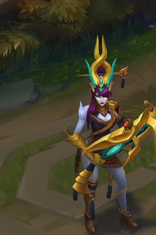 Lunar Wraith Caitlyn chroma skin  pack for league of legends ingame picture